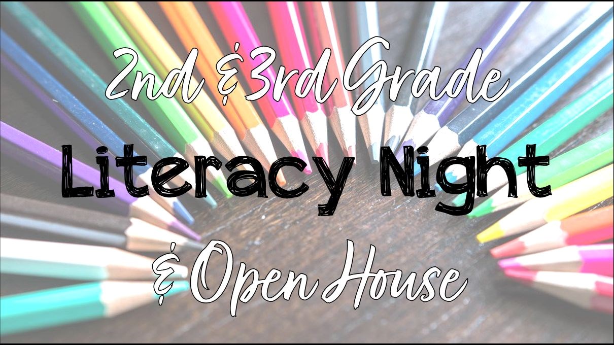 2nd & 3rd Lit Night and Open House with colored pencil background