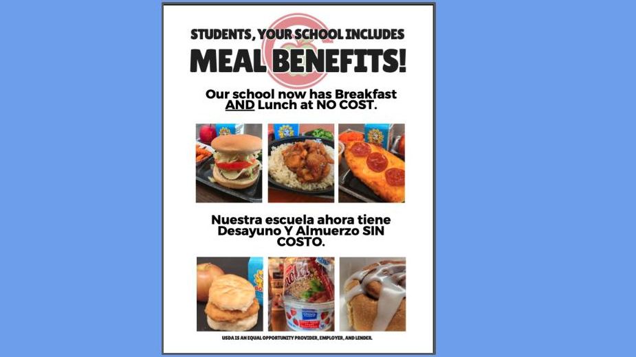 Flyer for Free School Meals 