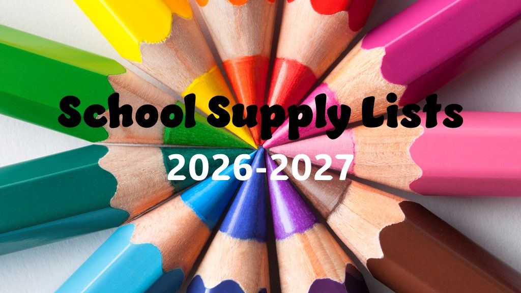 School supply lists 2026-27