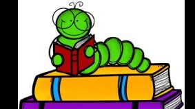 Worm reading a book