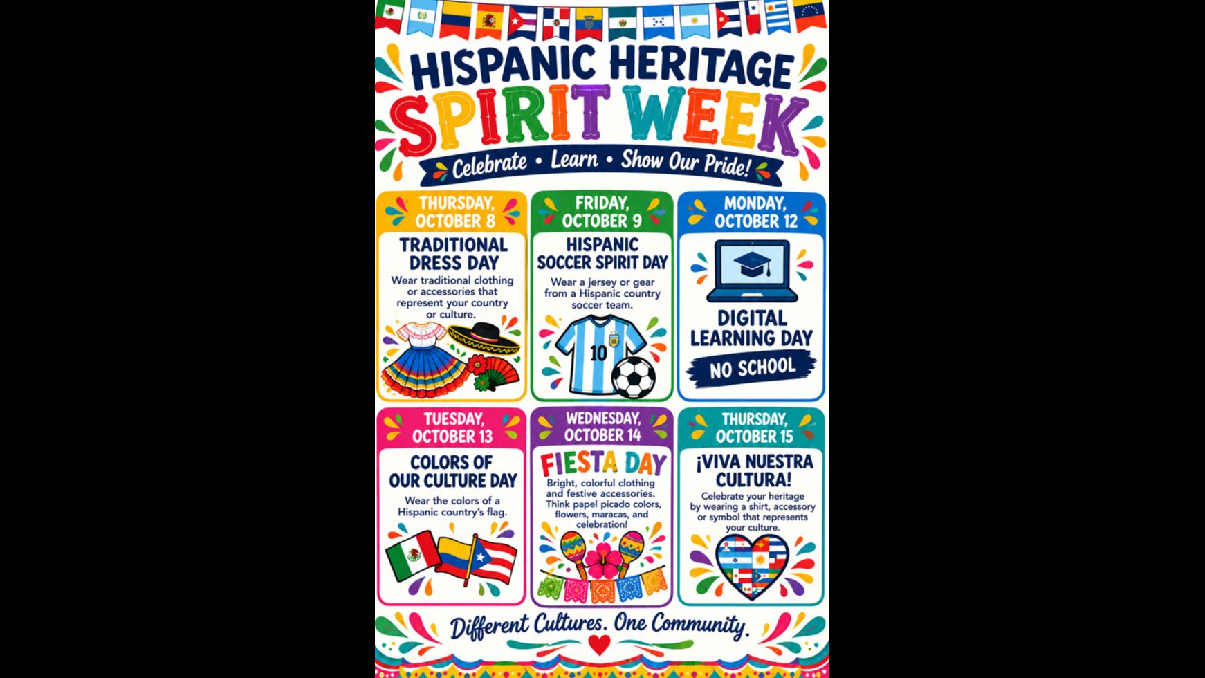 Hispanic Heritage Spirit Week 2026