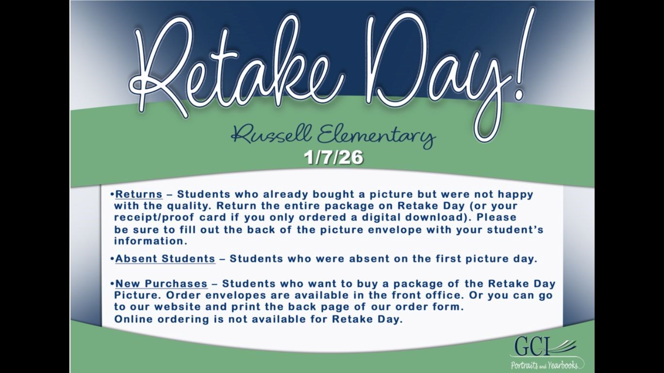 Picture Retake Day January 7th, 2025