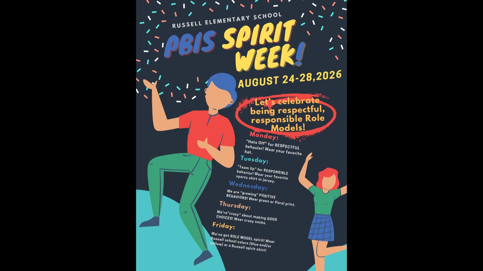 PBIS Spirit Week Aug 2026
