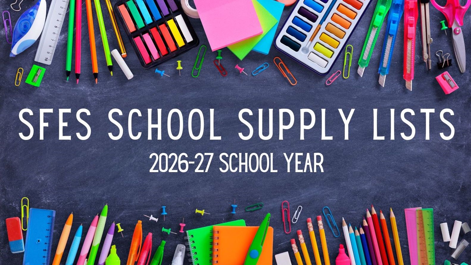 SFES School Supply Lists