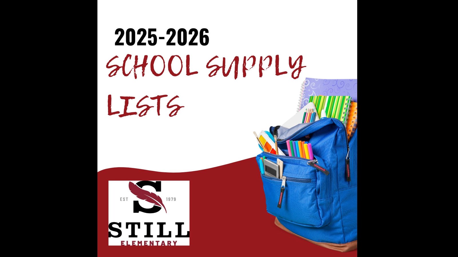 2025-2026 School Supply Lists Graphic