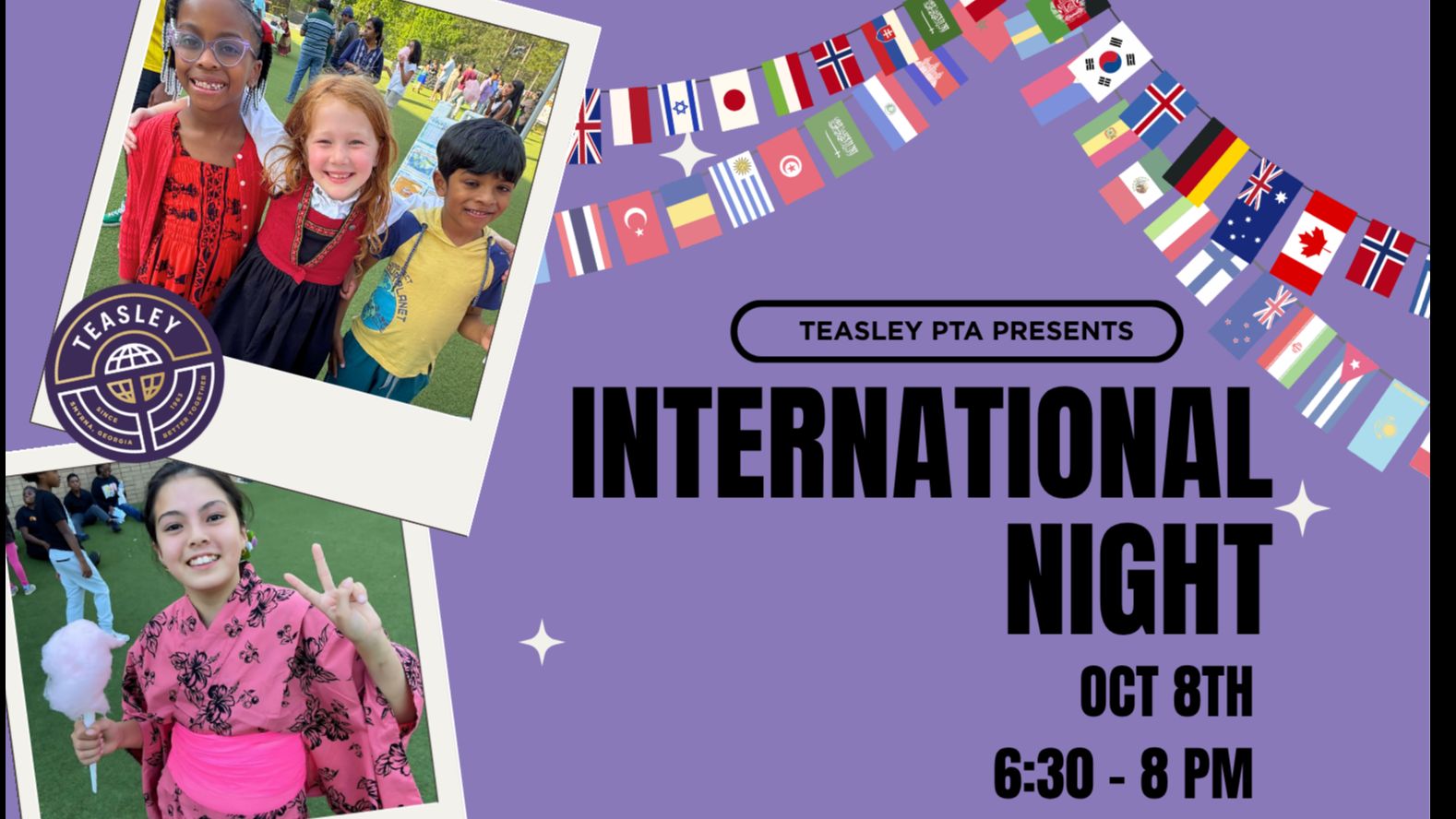 International Night Oct. 8 · 6:30 PM - 8 PM