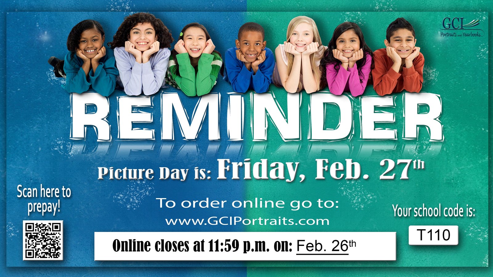 REMINDER: Picture Day is Friday, Feb. 27th