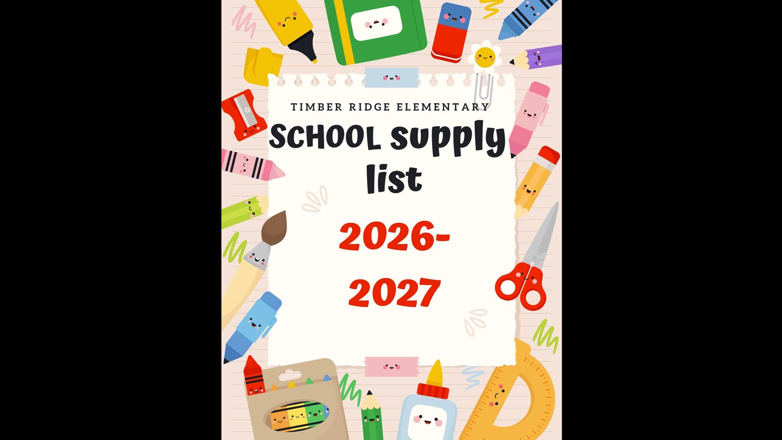 school supply list graphic
