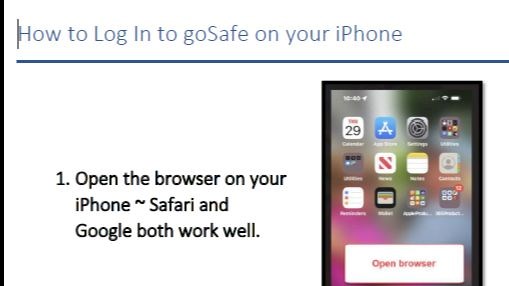 GoSafe from iphone