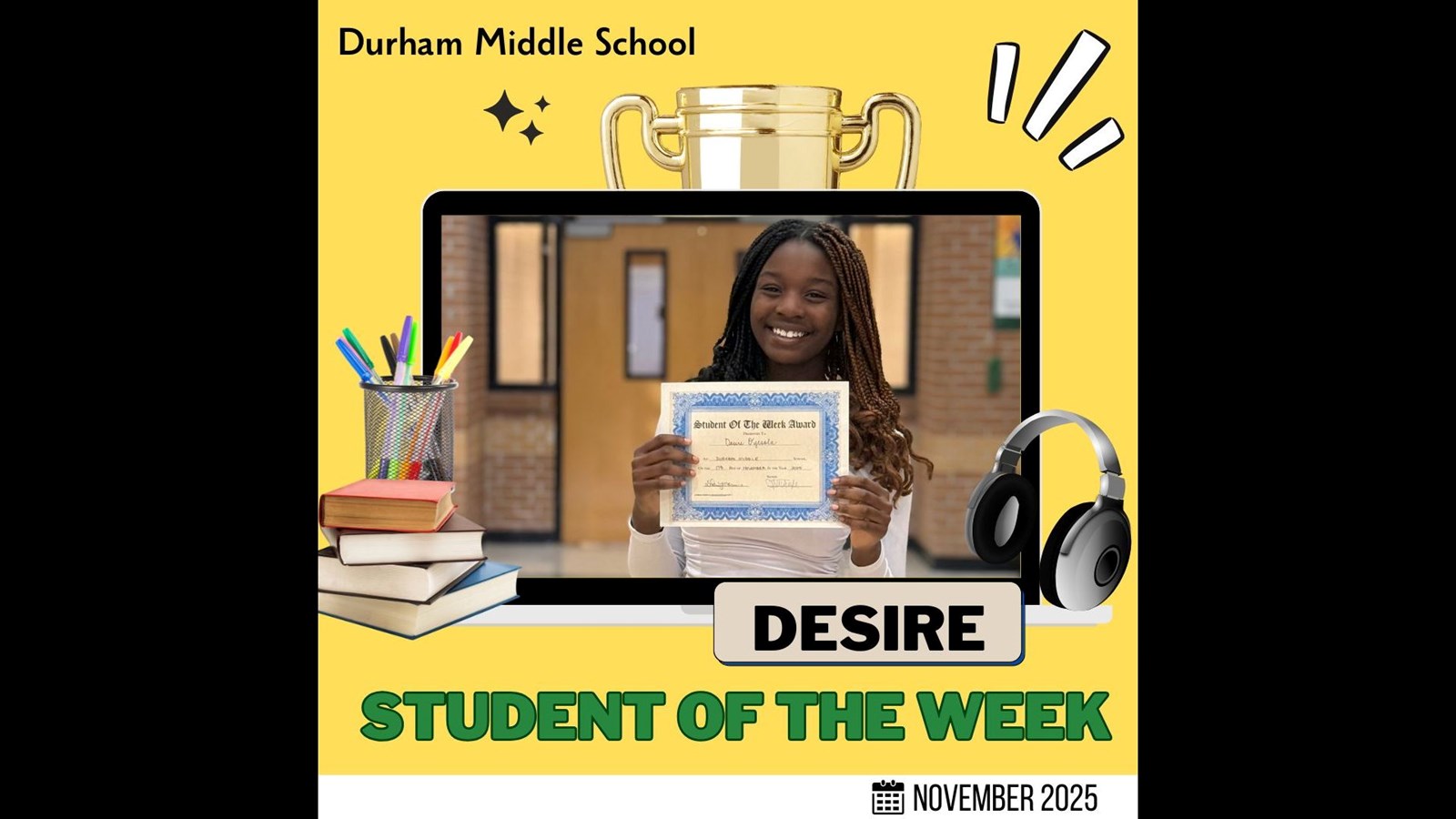 2025-26 DMS Student of the Week