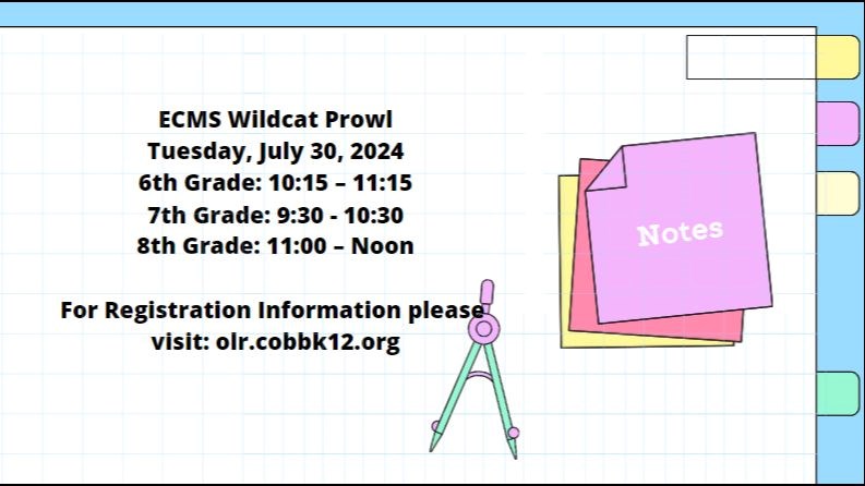 ECMS Wildcat Prowl Dates and Hours