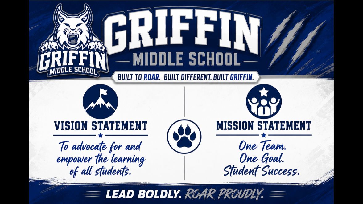 Griffin Wildcat with the Vision and Mission Statement