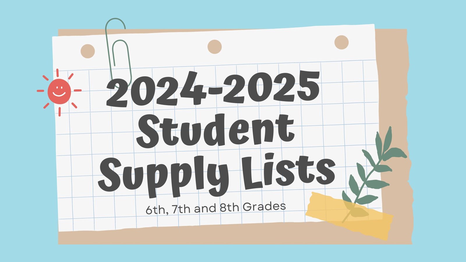 2024-2025 Student Supply Lists