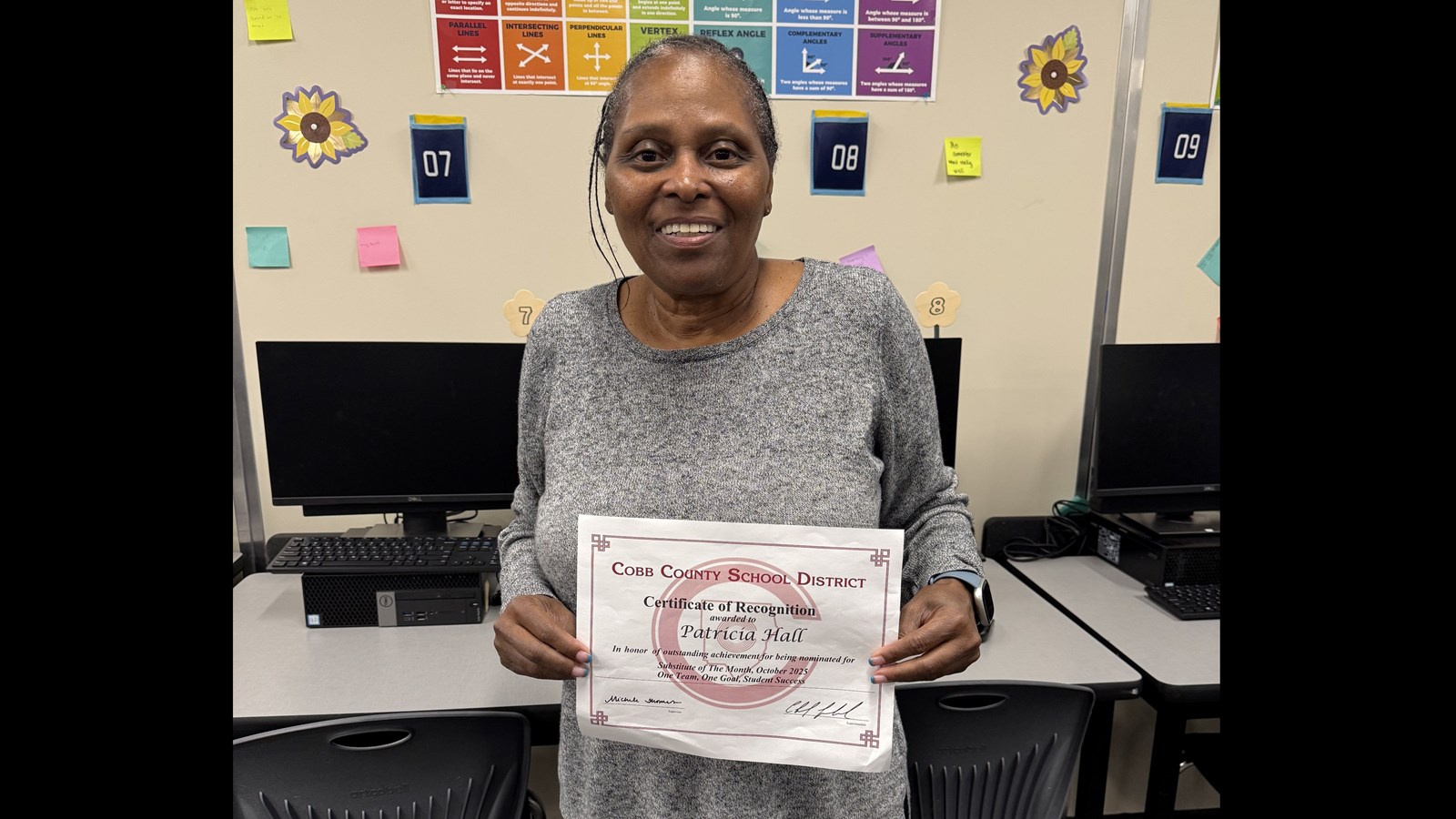 Congratulations to Ms. Hall!