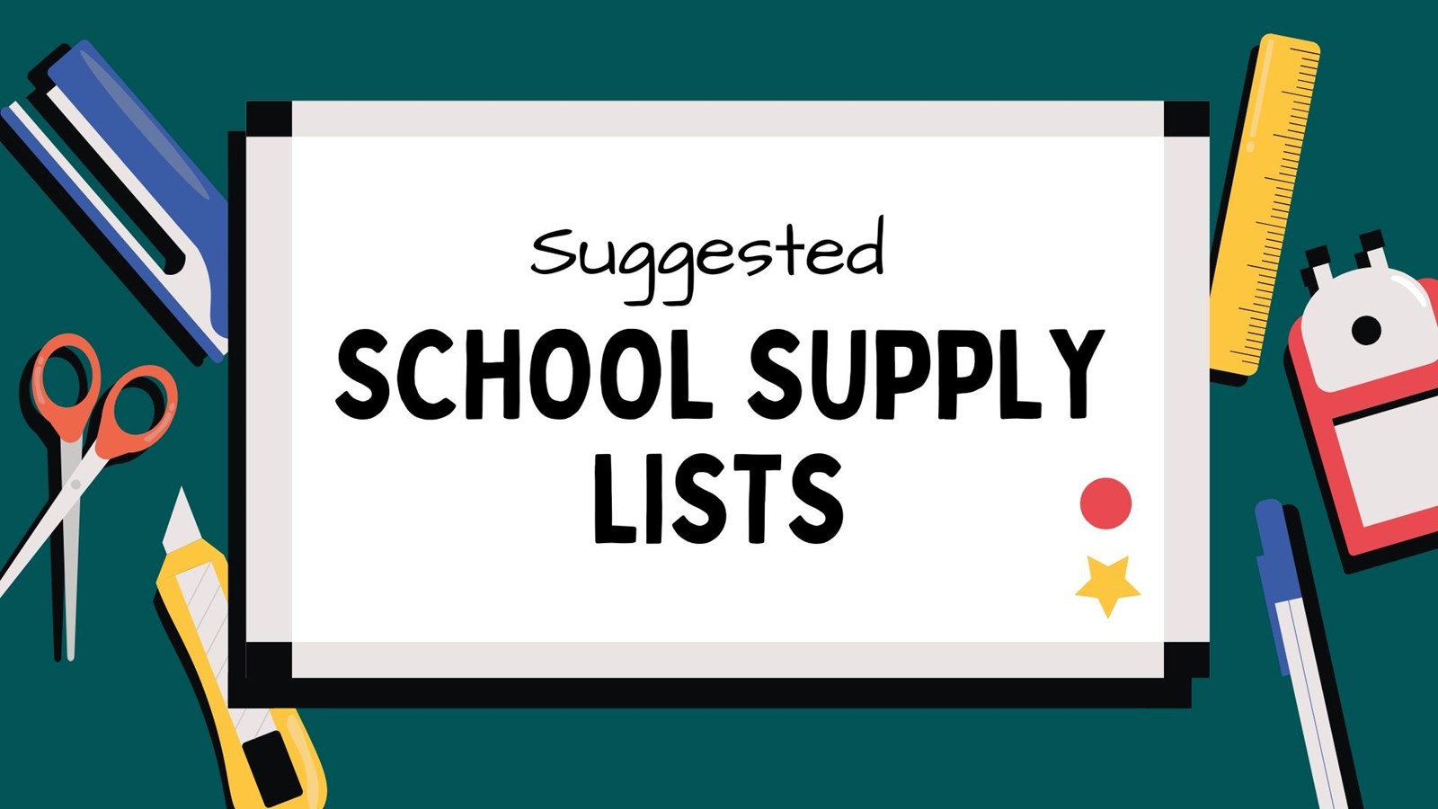 School supply list image 