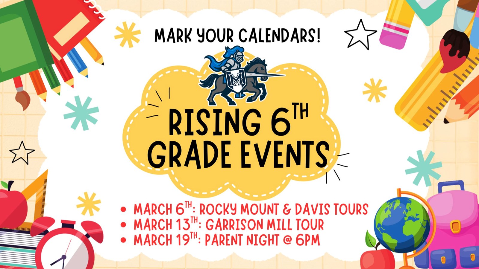 Rising 6th Grade Events