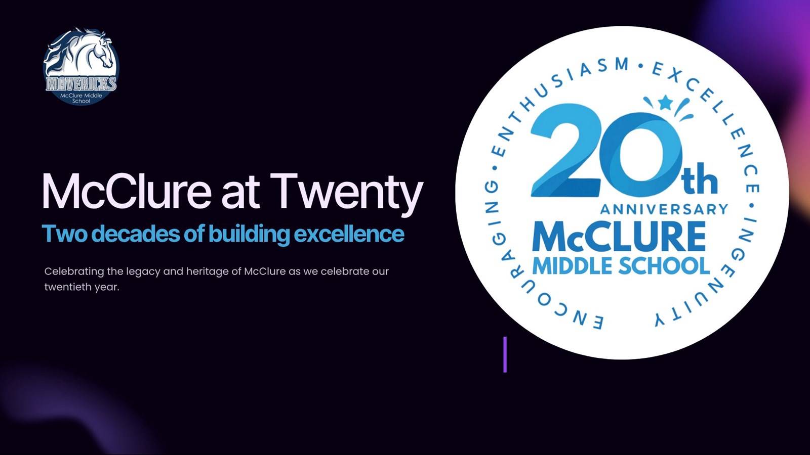 McClure at 20: Two decades of building excellence