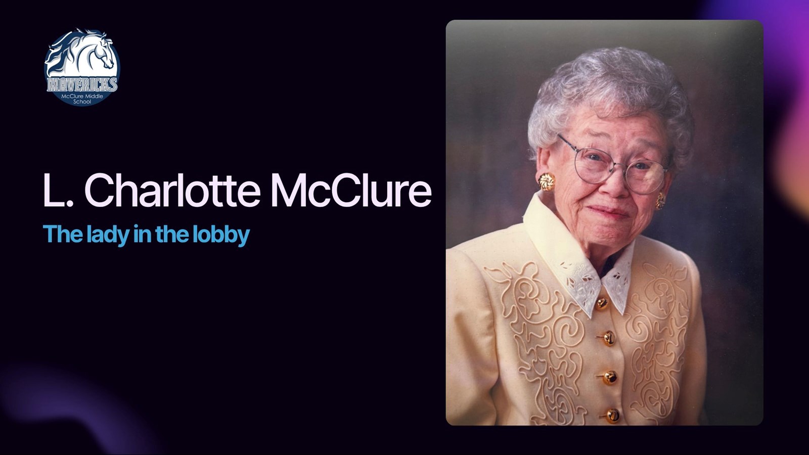 L. Charlotte McClure: The lady in the lobby