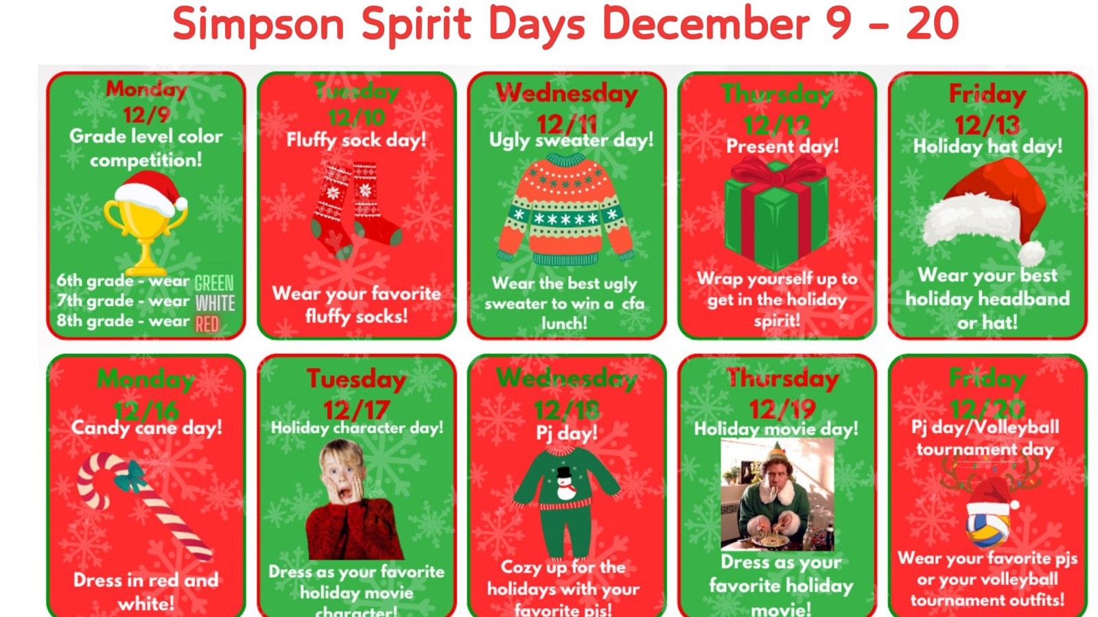 Dec Spirit week