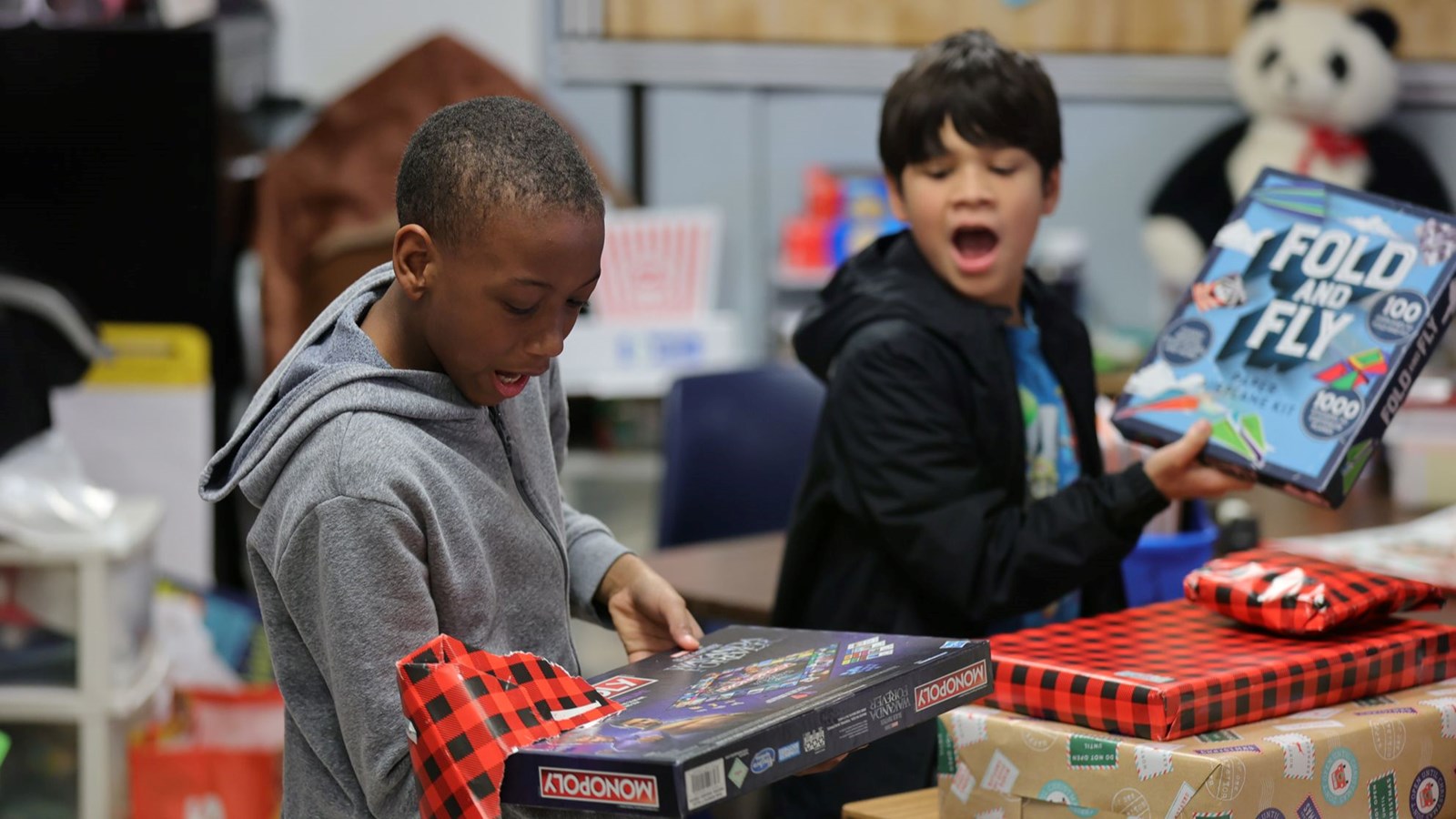 Birney Elementary students unwrap holiday wishes