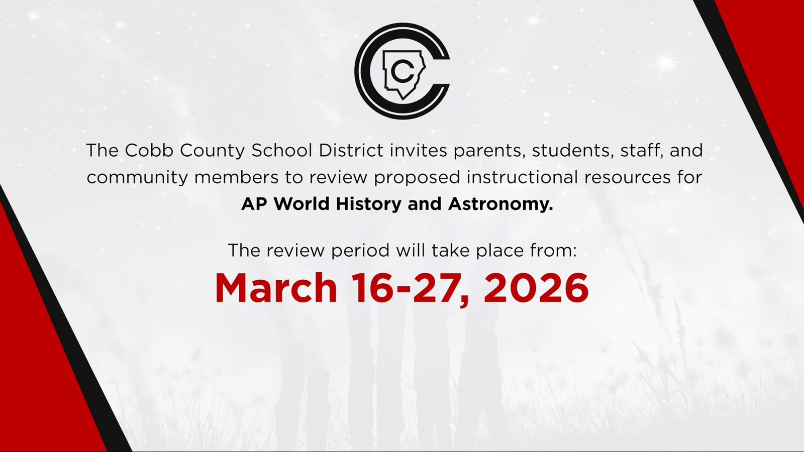 Cobb Schools Learning Resources Announcement