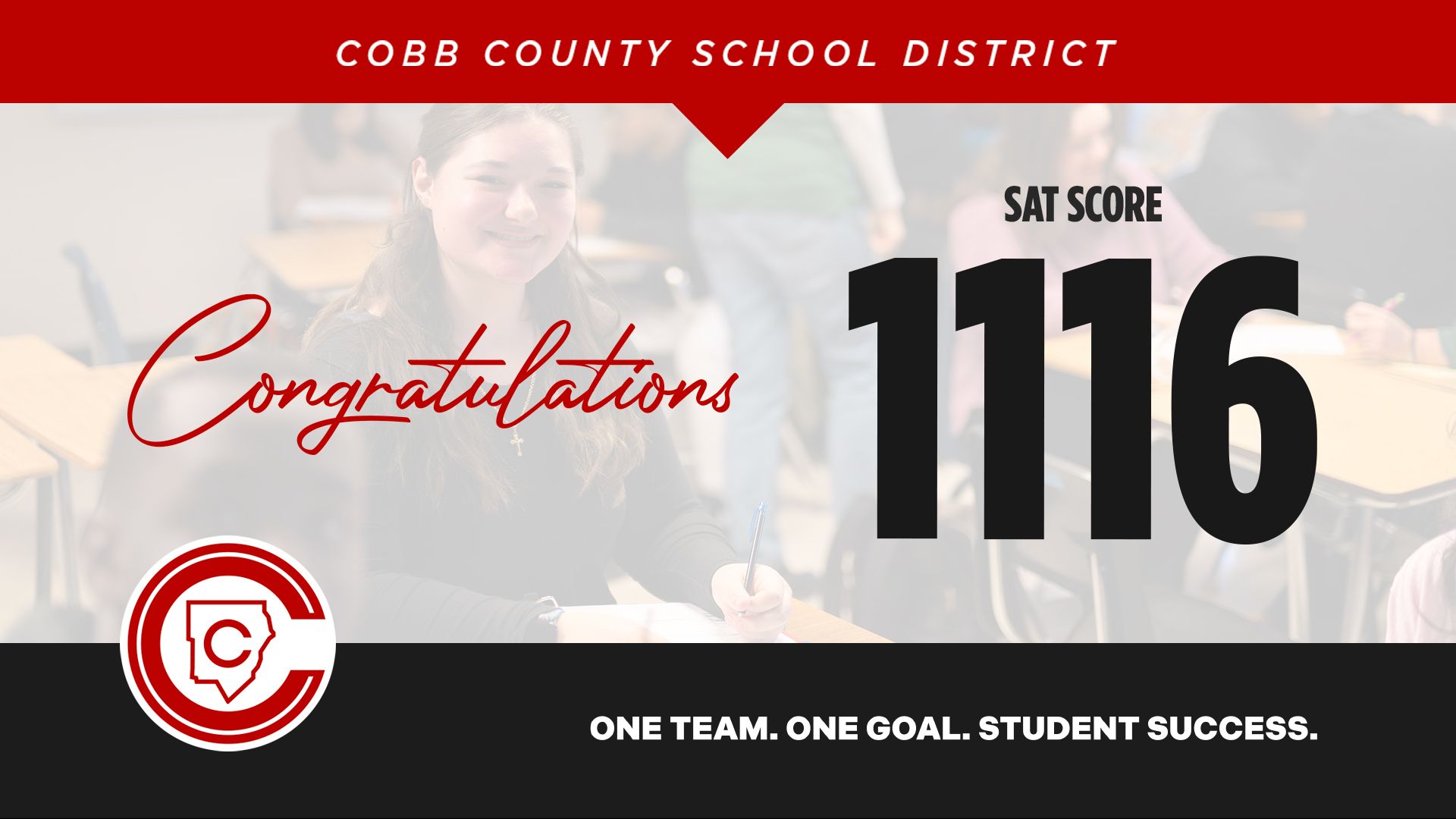 SAT Success Continues! Cobb Students Again Outscore State and National Peers 