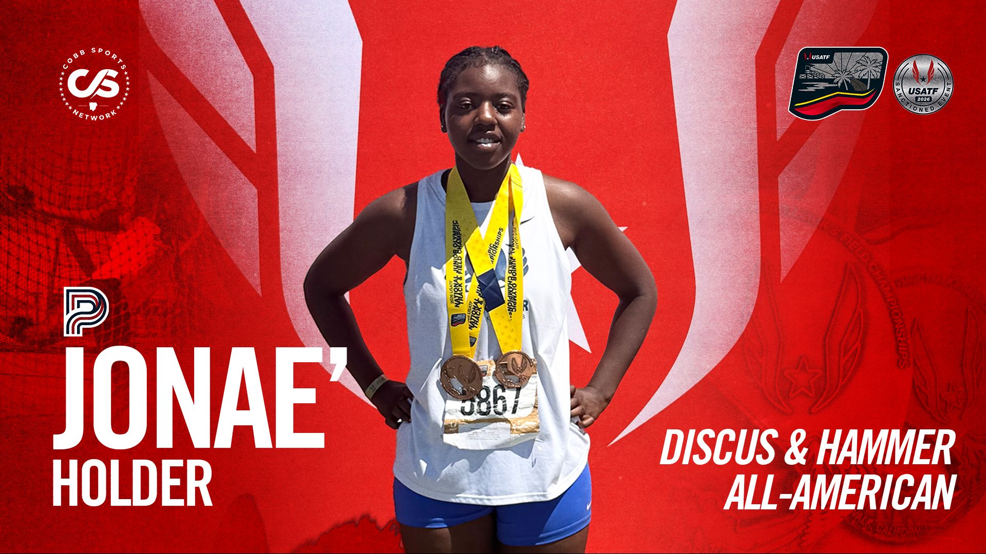 Pebblebrook's Jonae' Holder Earns Double All-American Honors