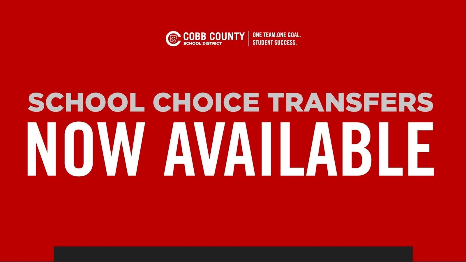 2026-2027 School Choice Transfers Now Available!