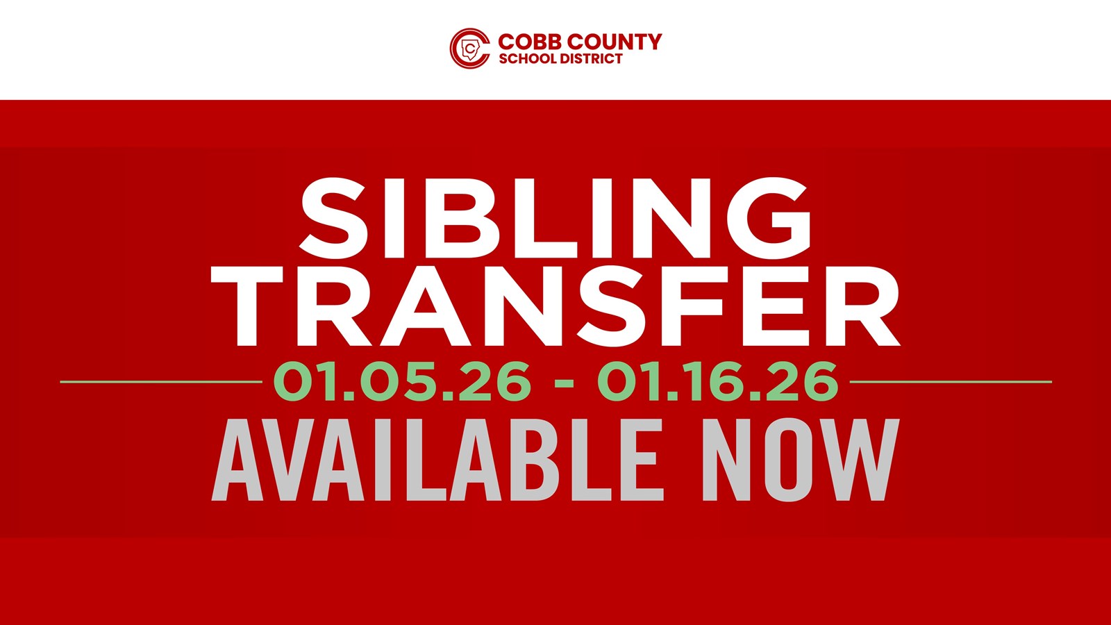 2026-2027 Sibling Transfer Applications Now Open