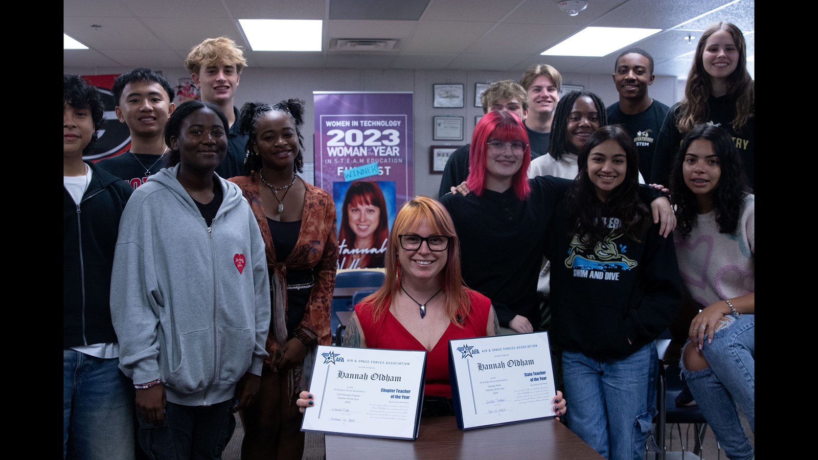 Sprayberry's Dr. Hannah Oldham earns Georgia STEM Teacher of the Year Award.