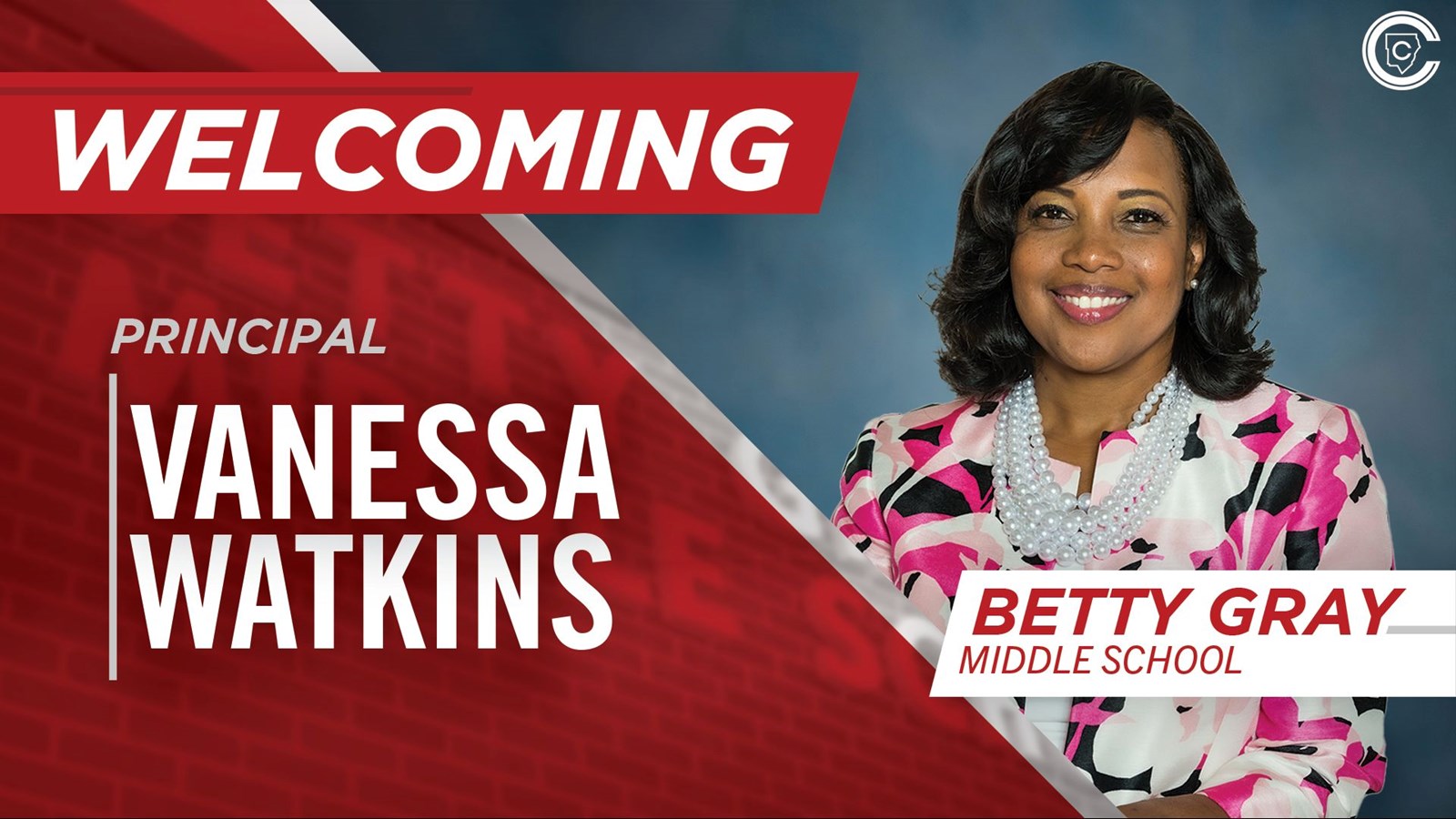 Vanessa Watkins serves as principal of Betty Gray Middle School.