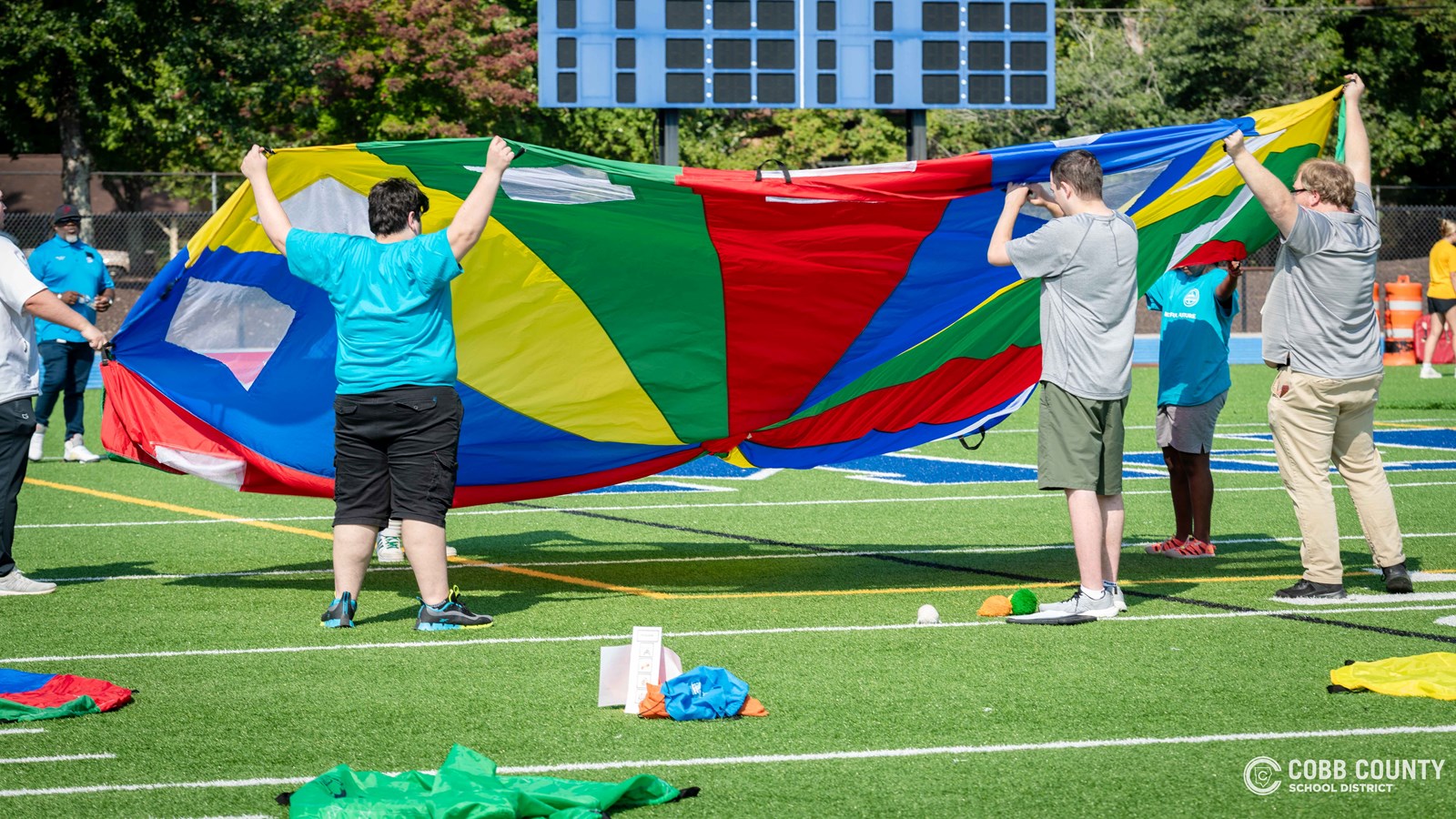 Intramural games for special education students takes place.