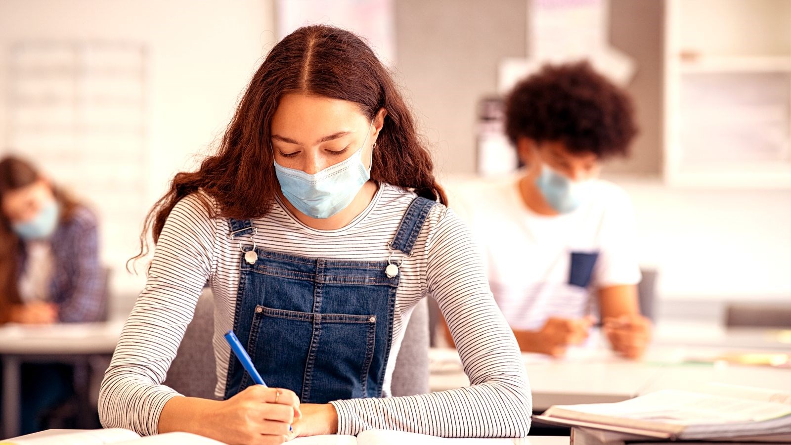 high school students masks