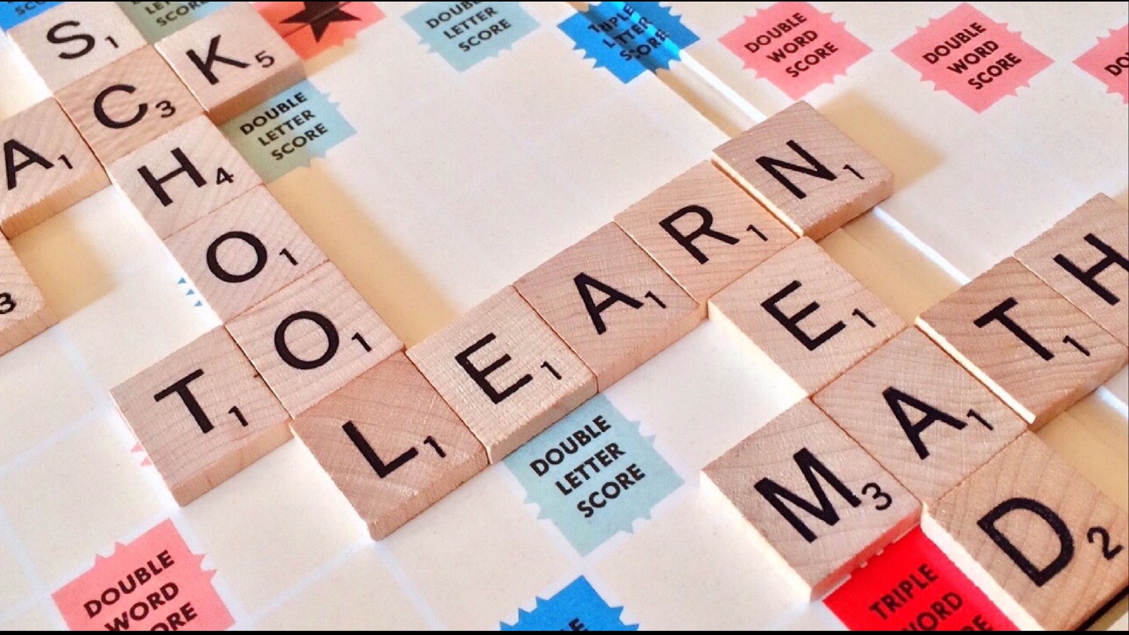 back to school scrabble board