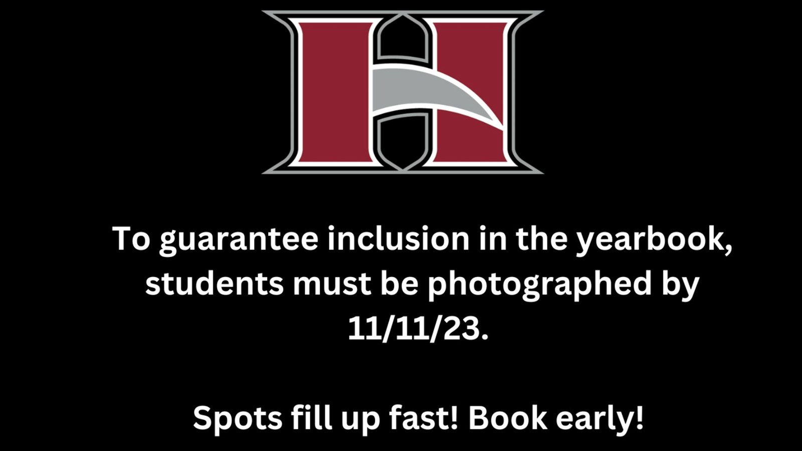 Senior Portraits Deadline