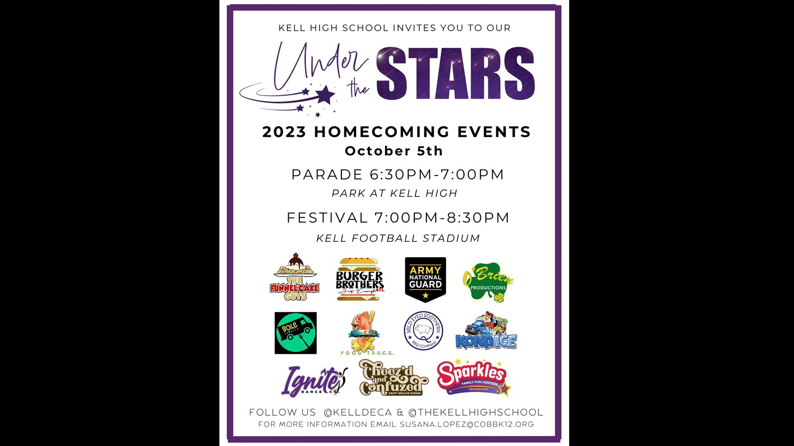 2023 Kell Homecoming Parade and Festival Flier